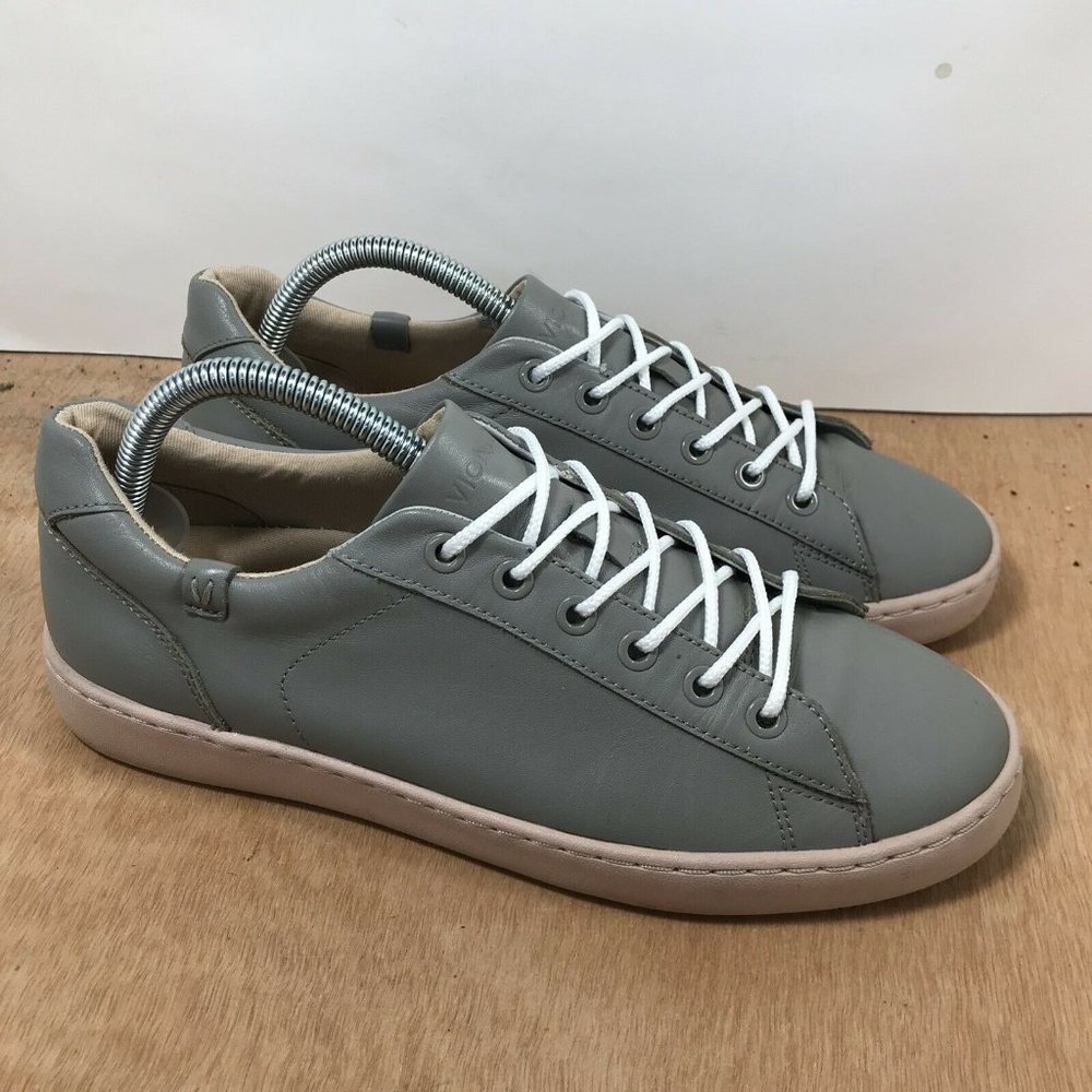 Vionic Pro Vio Grip Mable Grey Pink Leather Casual Sneaker shoes Women’s Size 9